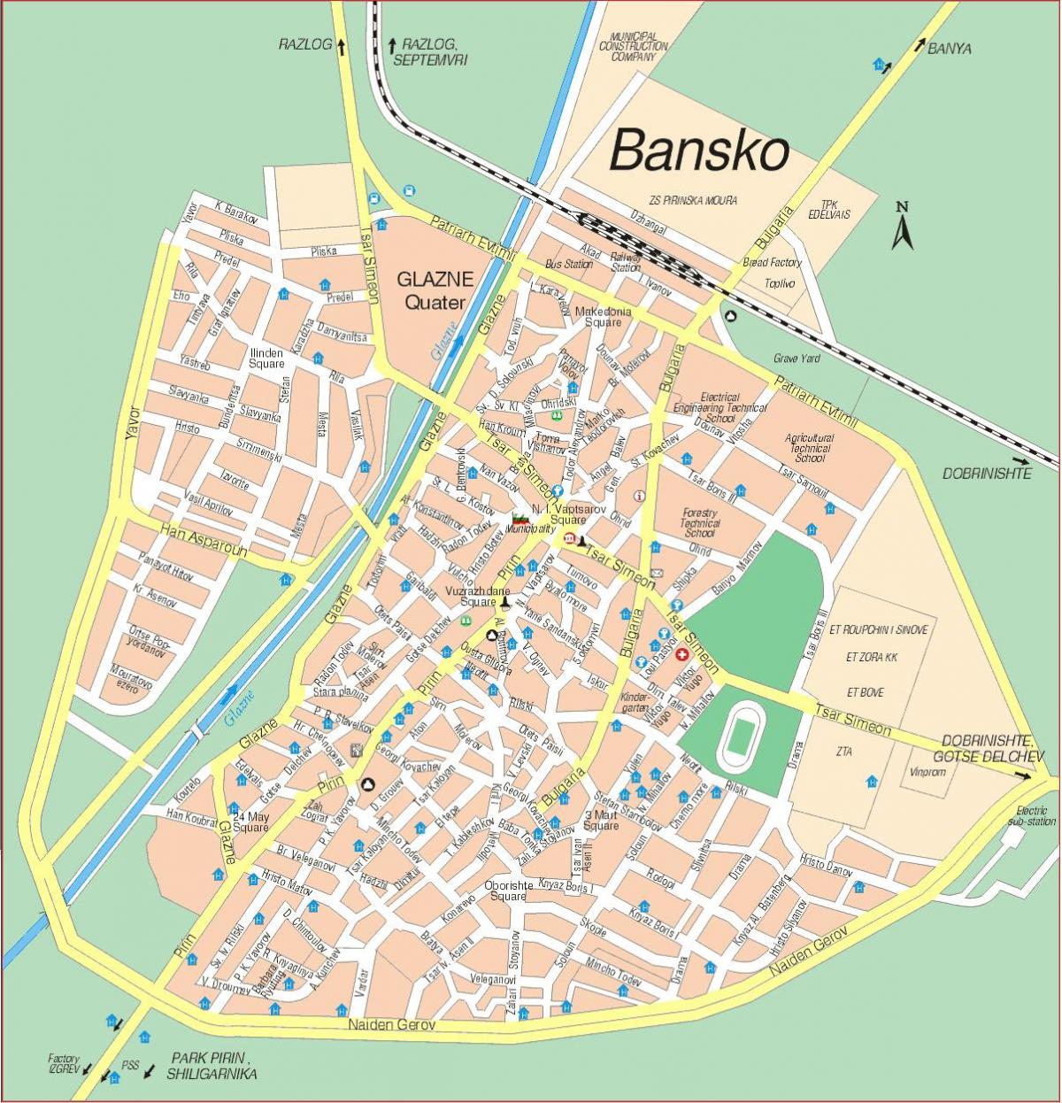 Bansko, bulgária mapa