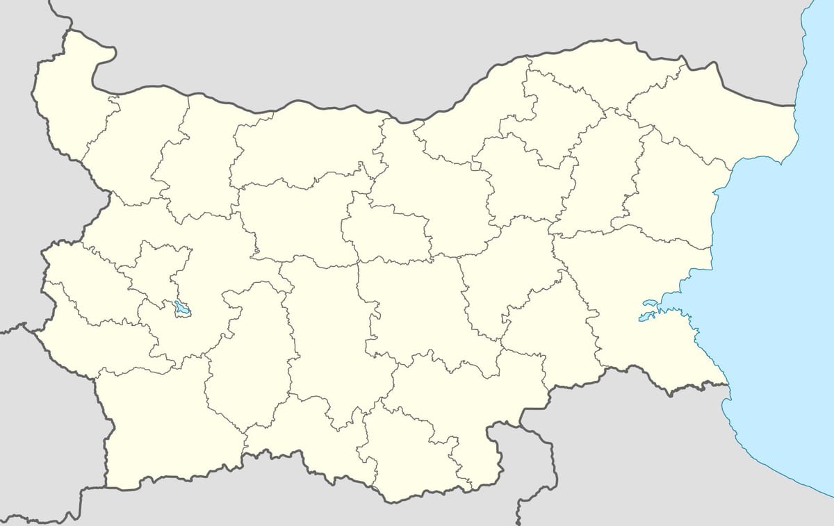 mapa da Bulgária mapa do vetor de