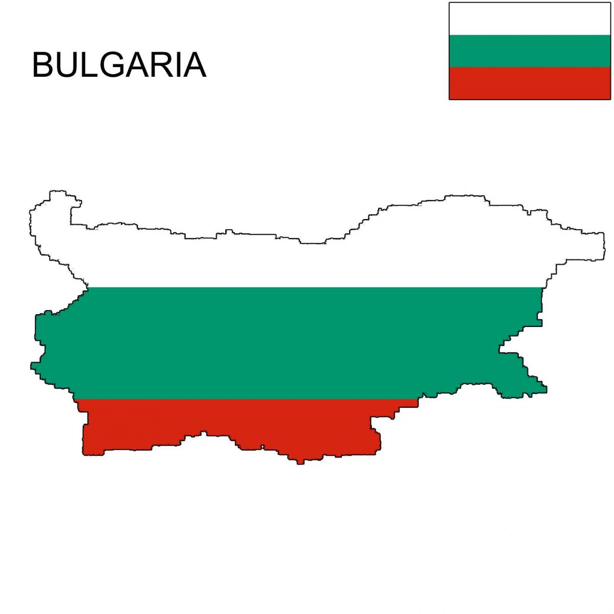 Bulgária mapa bandeira
