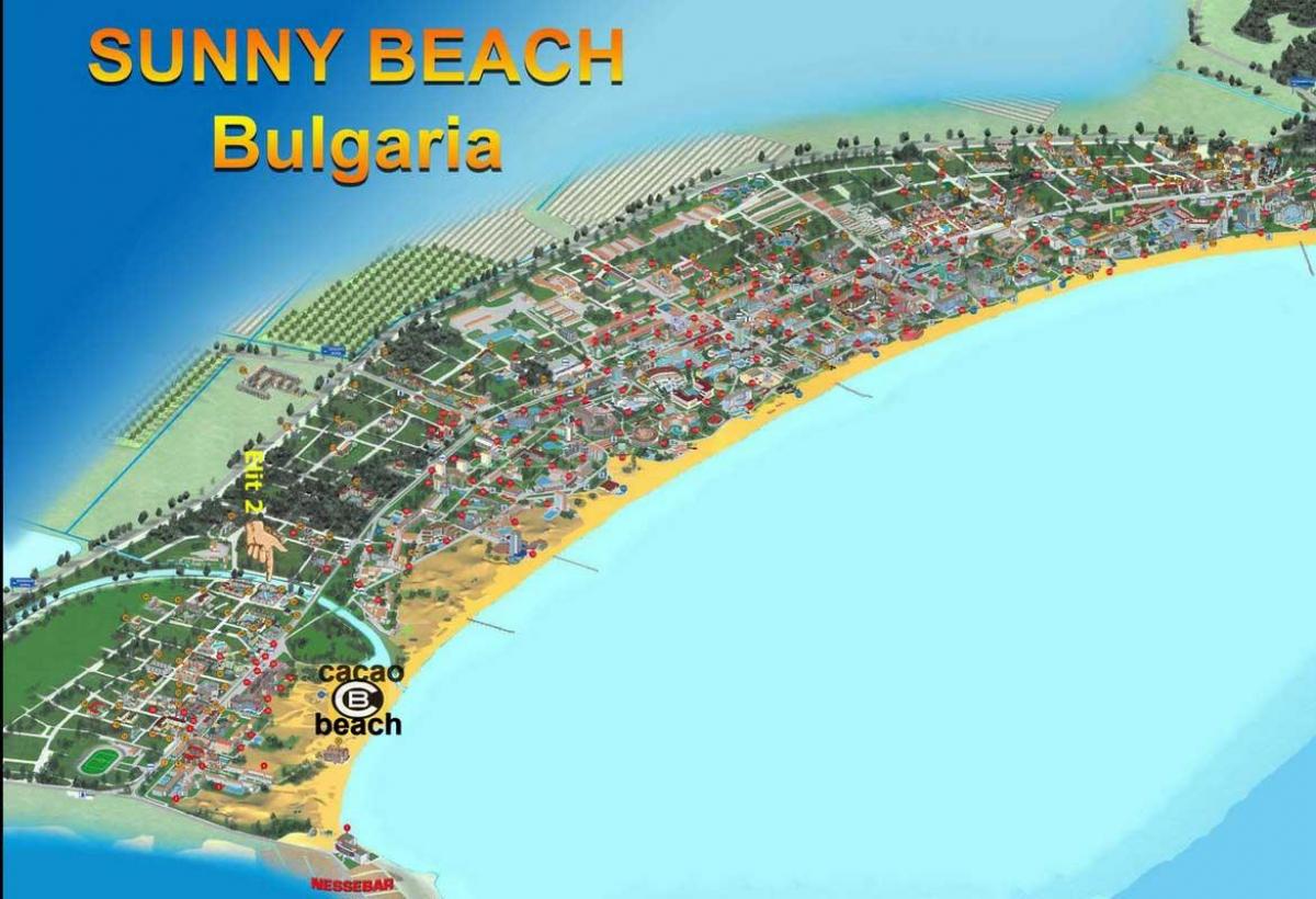 mapa de cacau praia Bulgária