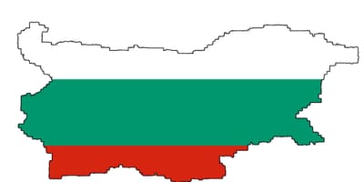Bulgária mapa bandeira
