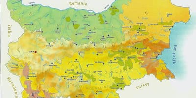 Mapa da Bulgária clima