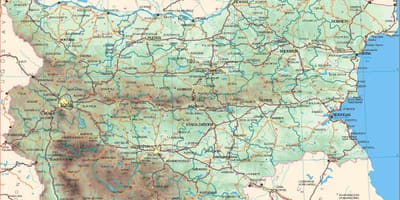 Bulgária estradas mapa