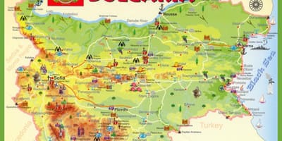 Bulgária passeios mapa
