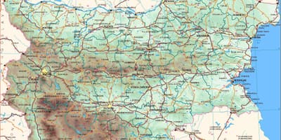 Mapa da costa búlgara