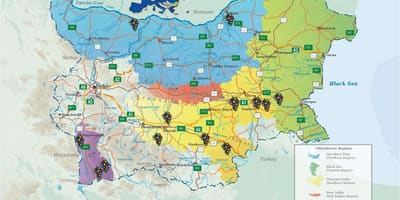 Mapa do vinho búlgaro