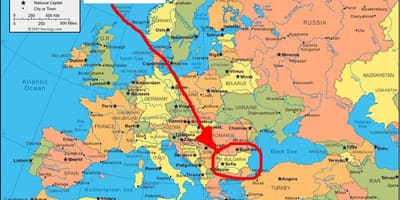 Mapa da Bulgária países vizinhos